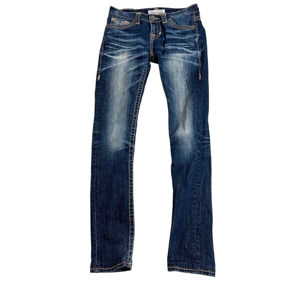 Big Star Woman's Jeans 25L Vintage Collection Mid-Rise Skinny Blue Denim Cotton - Picture 1 of 16